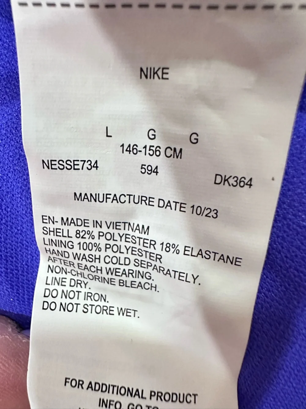 Nike Girls Purple & White Marble One-Piece Swim Suit